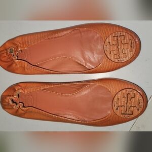 Tory Burch Orange Ballet Flats